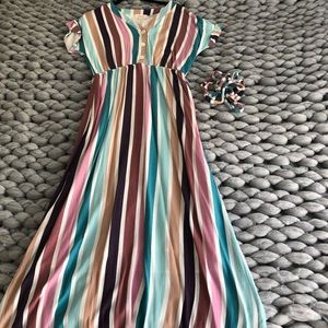Striped maxi dress